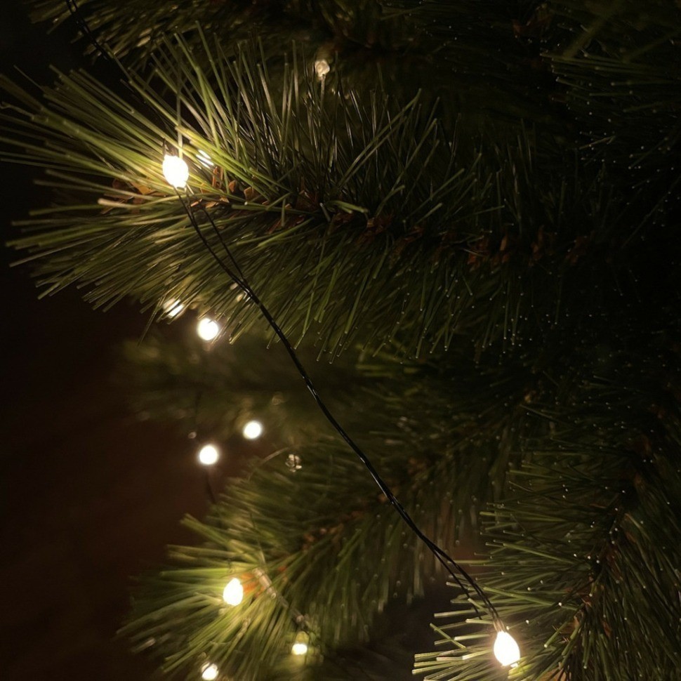 Гирлянда роса luca lighting теплый свет на черном  проводе (150 ламп, длина гирлянды 1500 см) (84905)