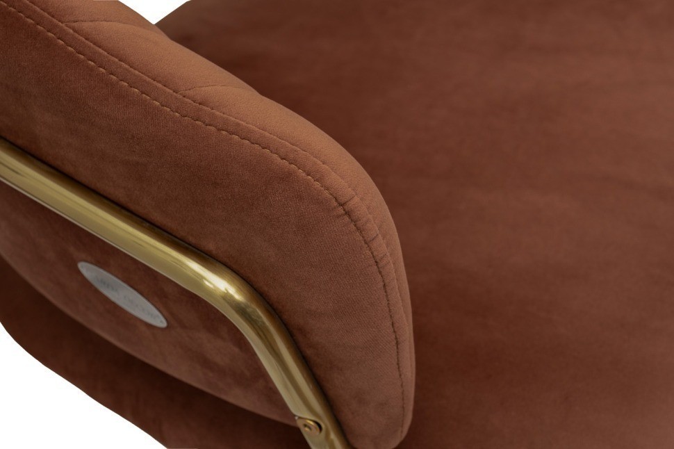 Стул обеденный велюр коричневый 59*56*81см (TT-00013161)