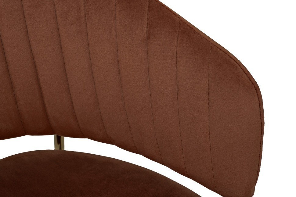 Стул обеденный велюр коричневый 59*56*81см (TT-00013161)