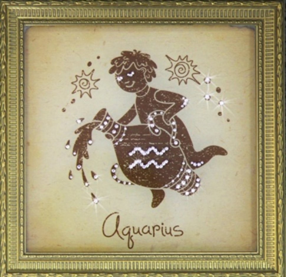 Картина Водолей малый с кристаллами Swarovski (1711)
