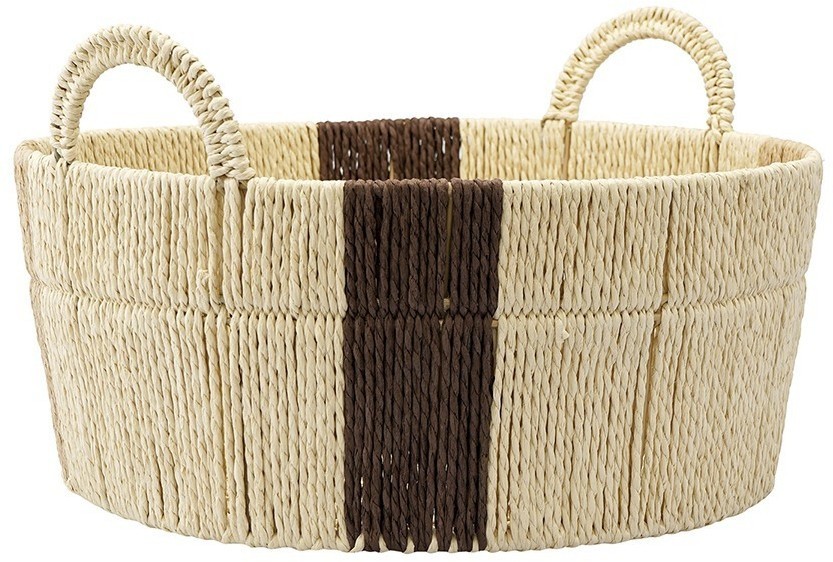 Корзина плетеная круглая bodhran chocolate из коллекции ethnic, размер l (77219)