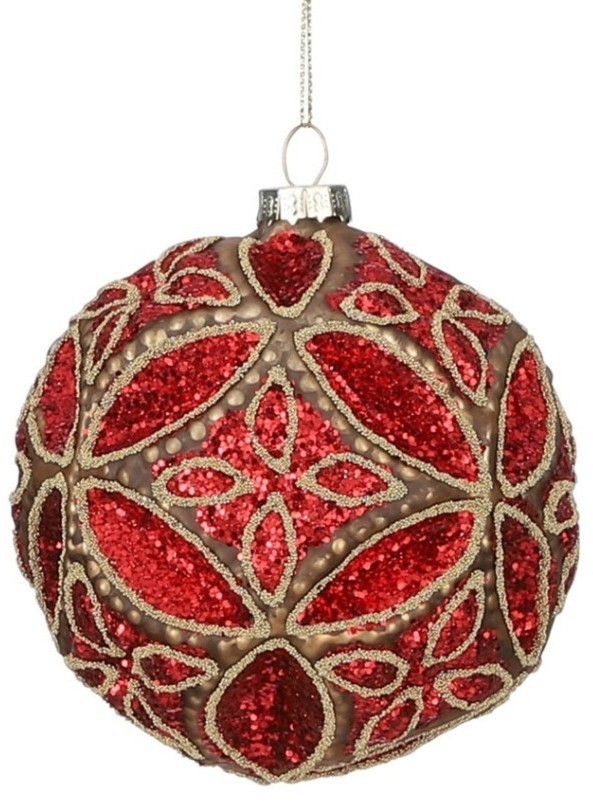 Подвеска шар ø 10 см красный (84381)