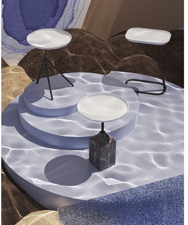 Столик приставной sustainable collection, 40,6х28 см, серый/черный (76074)