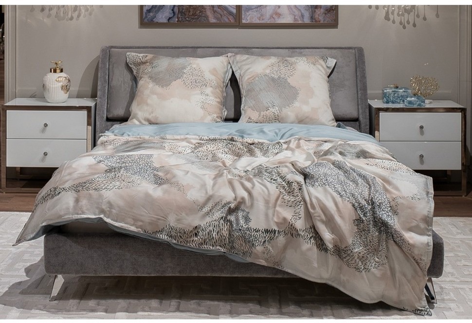 Пододеяльник Нувола принт тенсель бирюзовый 220*200 (TT-00011349)