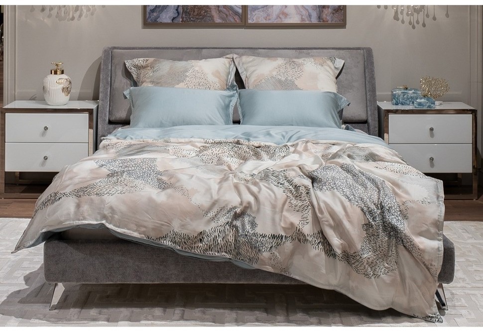 Пододеяльник Нувола принт тенсель бирюзовый 220*200 (TT-00011349)