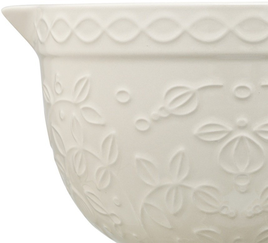 Кувшин для смешивания кремового цвета с рельефным узором Ягоды Тайги из коллекции russian north, 2л (75207)