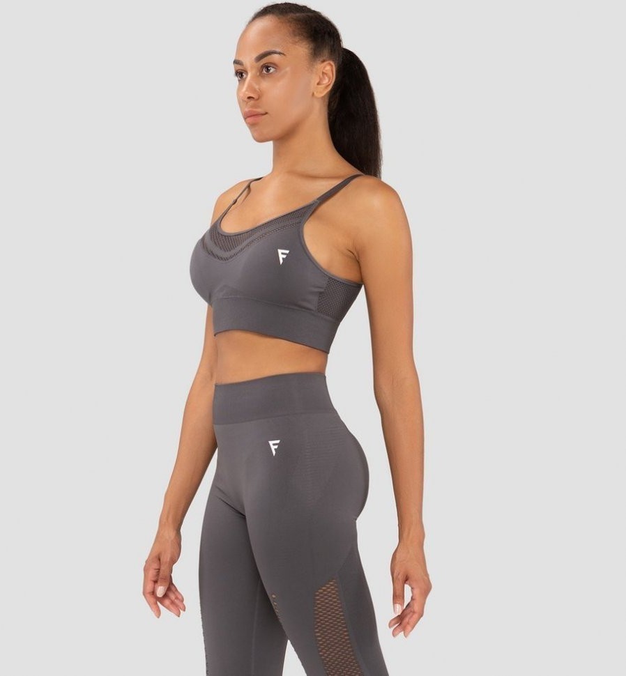 Женский бра-топ Essential Knit dark grey FA-WB-0202-DGR, темно-серый (2094850)