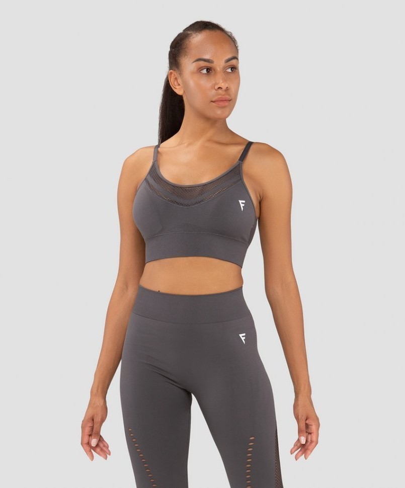 Женский бра-топ Essential Knit dark grey FA-WB-0202-DGR, темно-серый (2094850)
