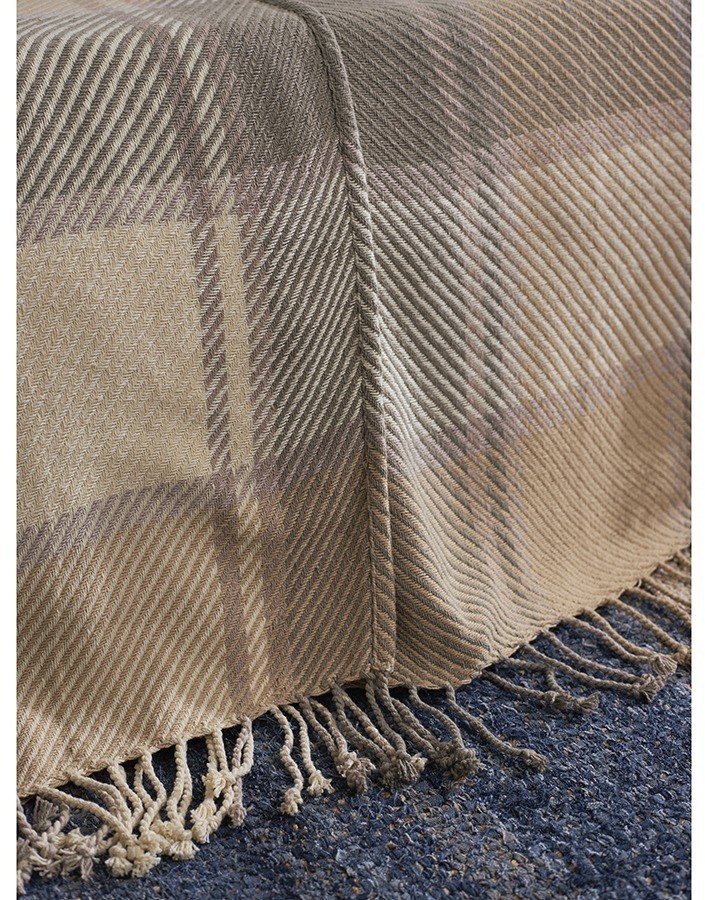 Покрывало из хлопка warm traditions бежево-серого цвета из коллекции essential, 230х250 см (76963)