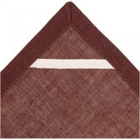 Набор полотенец 2шт &quot;чаепитие&quot; ,коричневый+клетка, 100%лён+100%хлопок SANTALINO (850-605-10)