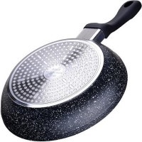 Сковорода 22см мрам/крошка с крышкой МВ (27681)