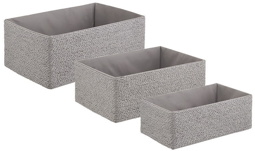 Корзина для хранения lian, 34х22х14 см, светло-серая (74858)