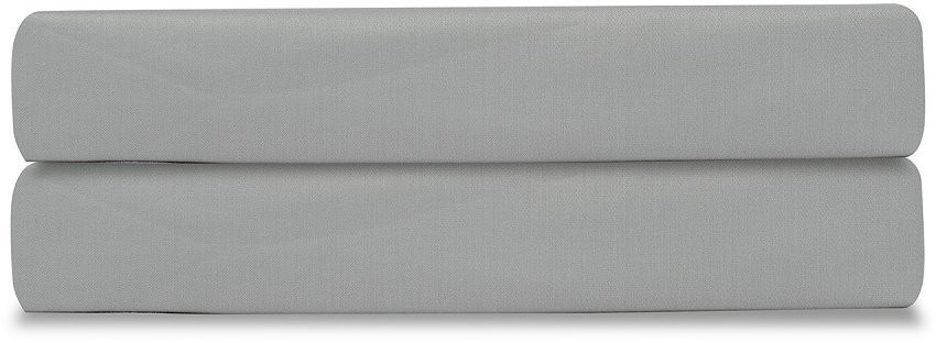 Простыня на резинке из сатина светло-серого цвета из коллекции essential, 200х200х30 см (70549)