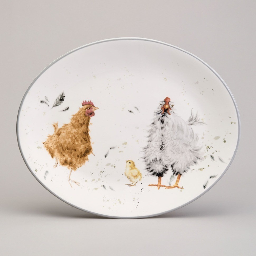 Блюдо овальное lefard "funny hens" 31,5*25,5*3 см (358-2296)