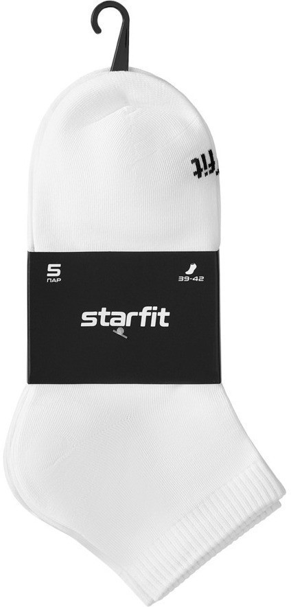 Носки спортивные Starfit Charge, белый, р. 39-42, 5 пар (2126327)