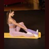 Коврик для йоги и фитнеса FM-201, TPE, 173x61x0,7 см, желтый/серый (1005332)