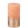 Свеча bronco столбик "rustic" песочная с золотом 12*6 см (315-343)