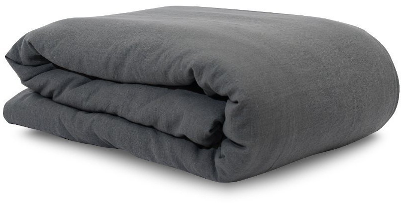 Пододеяльник изо льна темно-серого цвета essential, 200х200 см (63317)