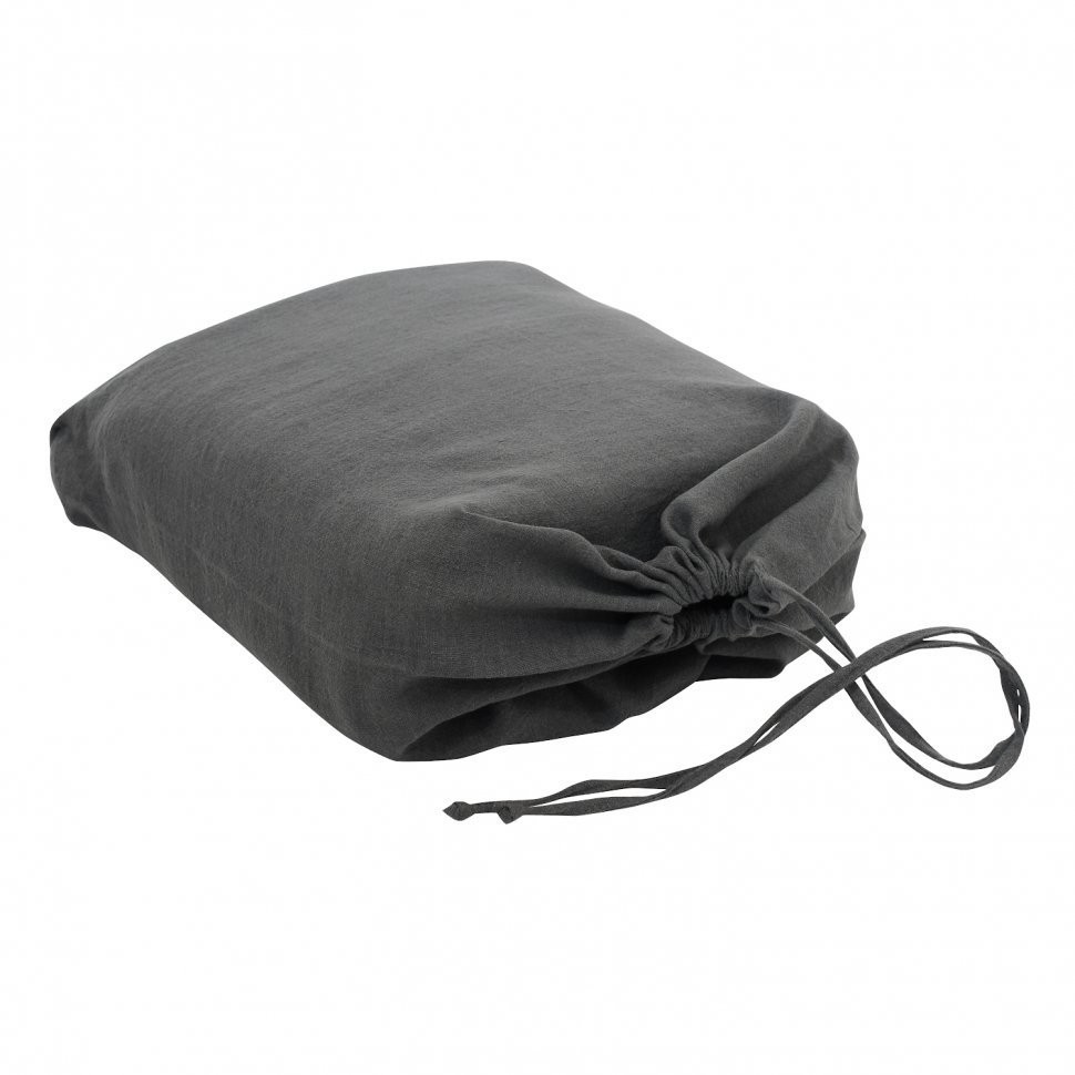 Пододеяльник изо льна темно-серого цвета essential, 200х200 см (63317)