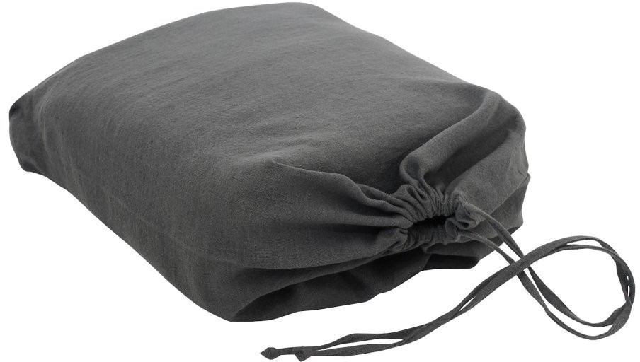 Пододеяльник изо льна темно-серого цвета essential, 200х200 см (63317)