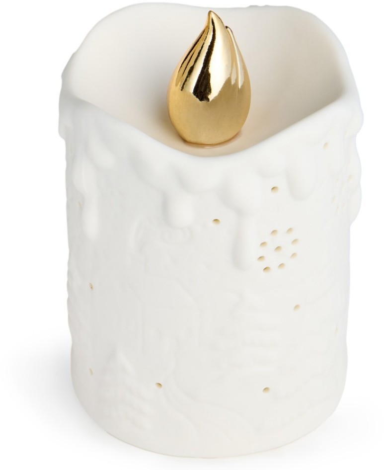 Статуэтка "свеча" с led-подсветкой 10х10х15,3 см Lefard (146-2251)