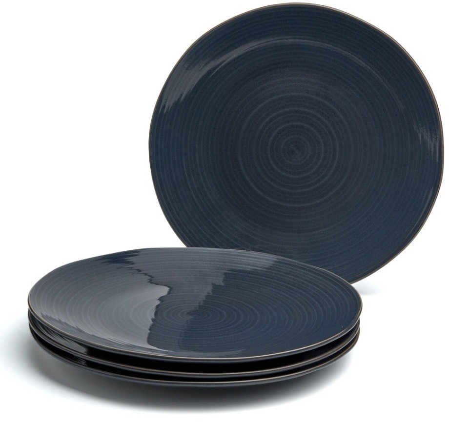 Набор тарелок обеденных bronco "concept" 4 шт. 27,5 см синий (576-1011)