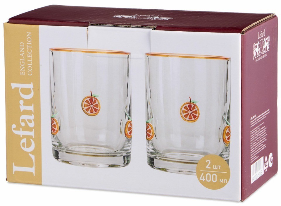 Набор стаканов "fruity orange" из 2 шт. 400 мл Lefard (685-134)