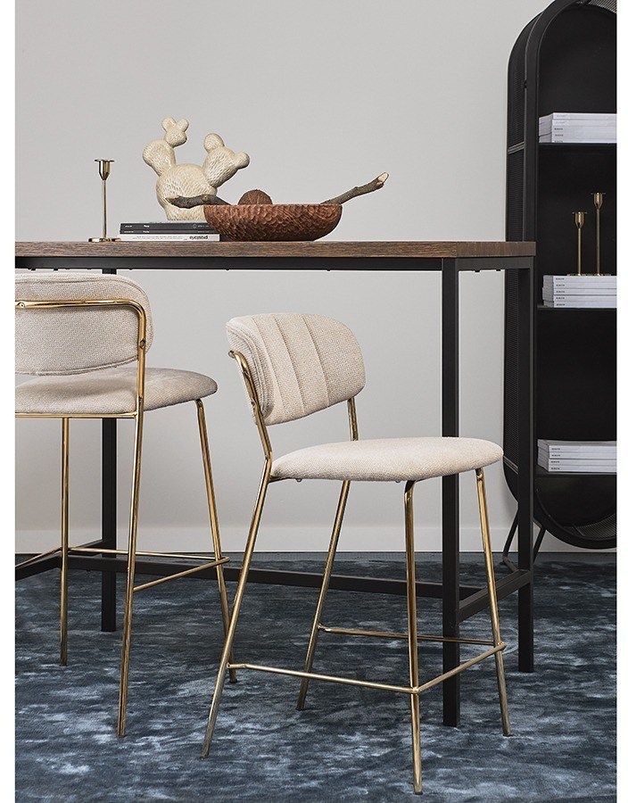 Стул барный eirill, шенилл, серый (75786)