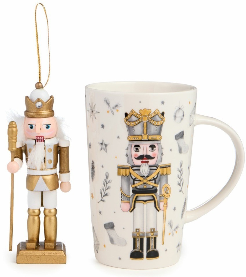 Набор подарочный lefard "щелкунчик" (кружка 385 мл в комплекте с ёлочной игрушкой) (580-095)