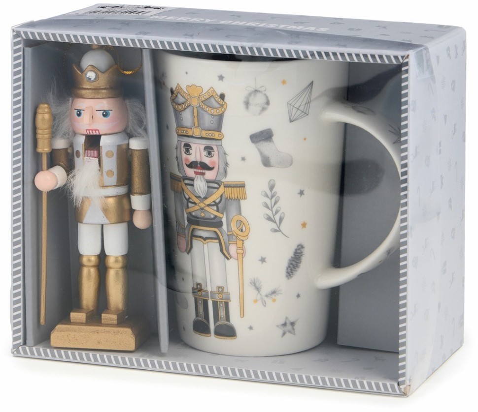 Набор подарочный lefard "щелкунчик" (кружка 385 мл в комплекте с ёлочной игрушкой) (580-095)