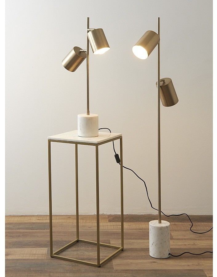 Лампа настольная irjo, 33х13х73 см, золотистая (76850)