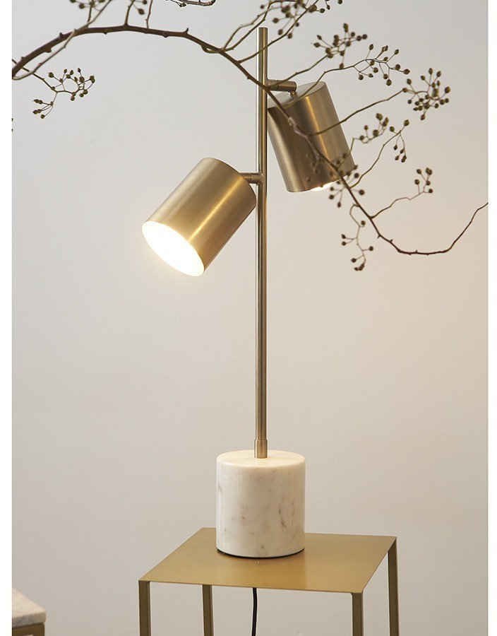 Лампа настольная irjo, 33х13х73 см, золотистая (76850)