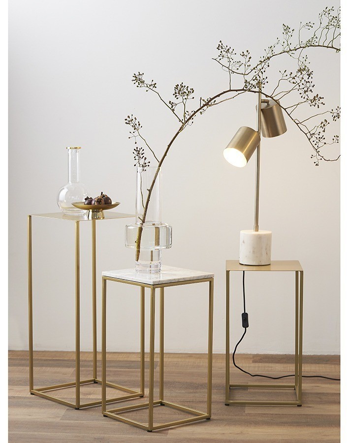 Лампа настольная irjo, 33х13х73 см, золотистая (76850)