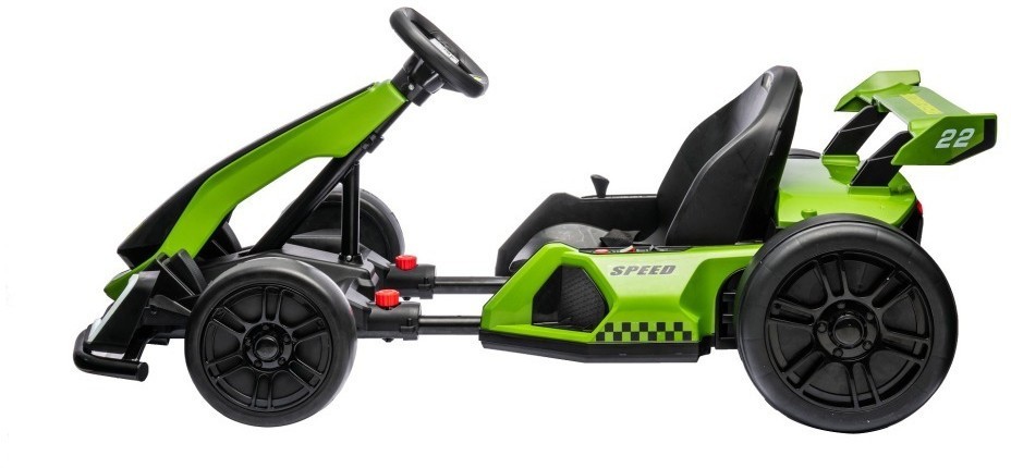 Детский электромобиль дрифт картинг (зеленый, 12 км/ч, 24V) (AHL007-GREEN)