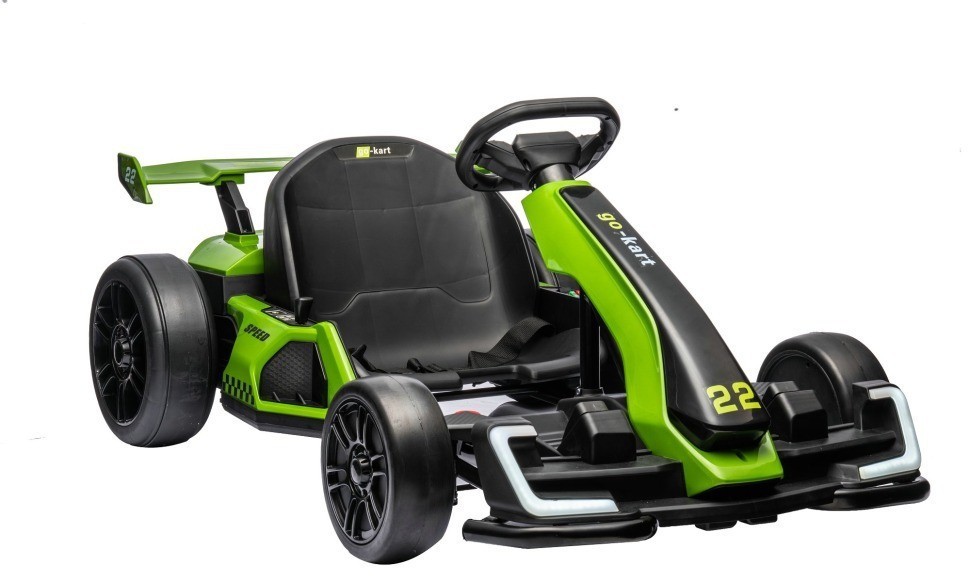 Детский электромобиль дрифт картинг (зеленый, 12 км/ч, 24V) (AHL007-GREEN)