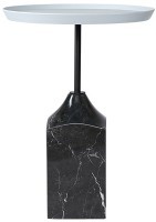 Столик кофейный sustainable collection, D38 см, серый/черно-белый (76070)