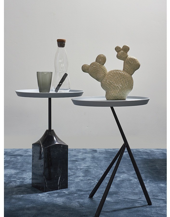 Столик кофейный sustainable collection, D38 см, серый/черно-белый (76070)