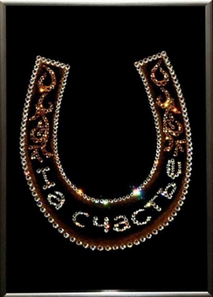 Картина Подкова на счастье с кристаллами Swarovski (1245)