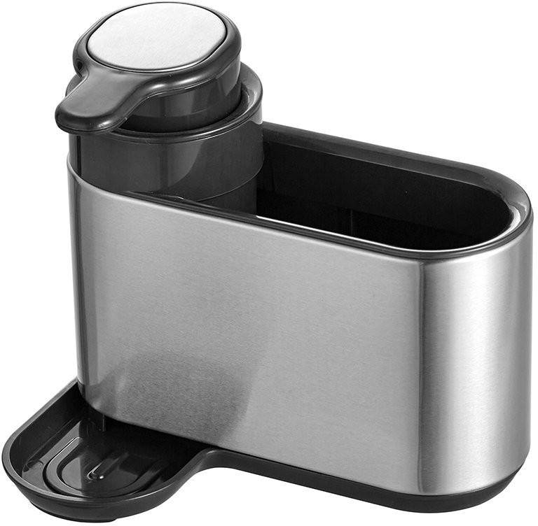 Органайзер с диспенсером для мыла atle, 17,5х12,5х15,5 см, серебристый (74119)