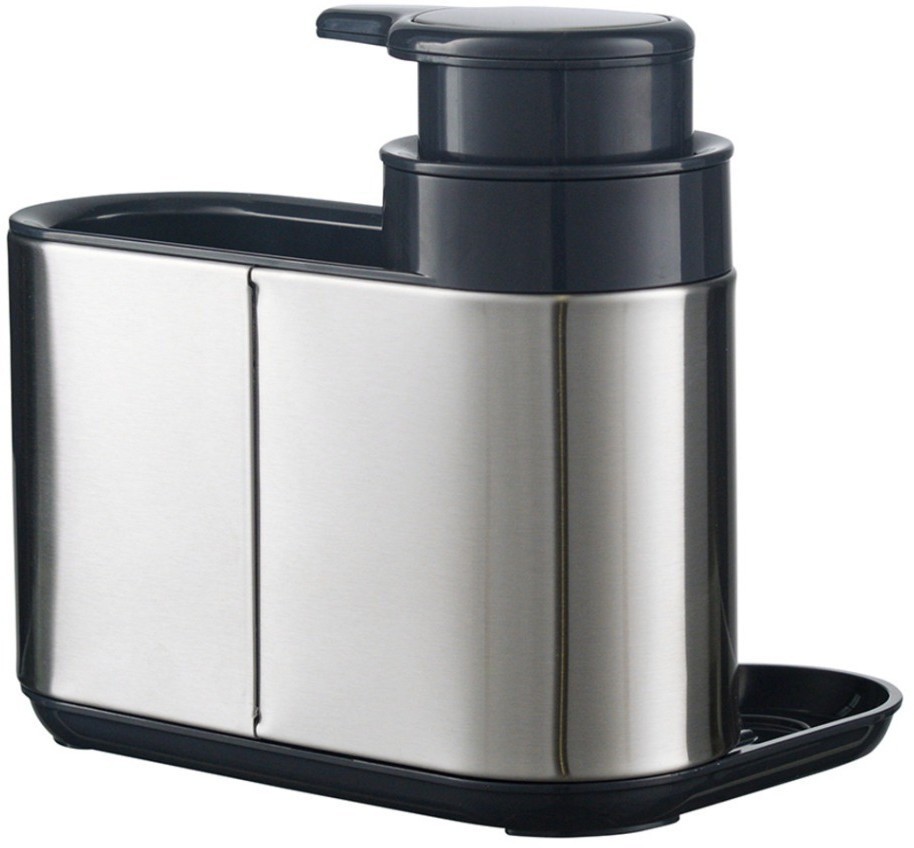 Органайзер с диспенсером для мыла atle, 17,5х12,5х15,5 см, серебристый (74119)