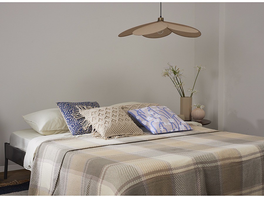 Покрывало из хлопка warm traditions бежево-серого цвета из коллекции essential, 180х250 см (76962)