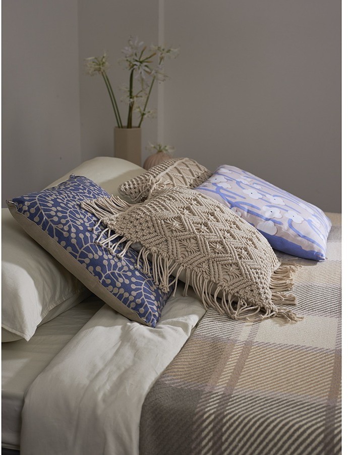 Покрывало из хлопка warm traditions бежево-серого цвета из коллекции essential, 180х250 см (76962)