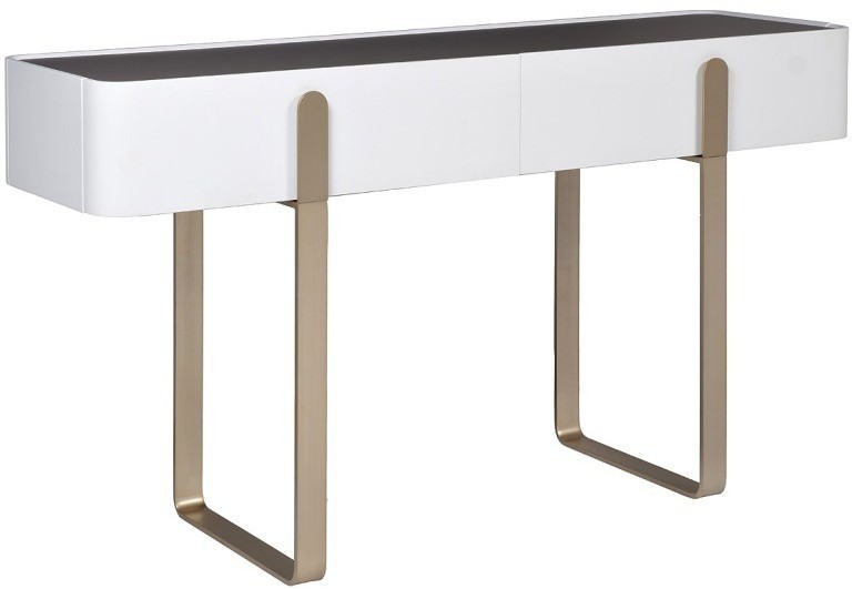 Консоль светлая с металл. каркасом 140*40*82см (TT-00012679)