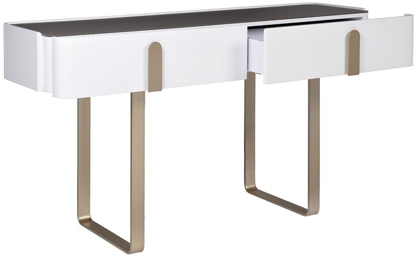 Консоль светлая с металл. каркасом 140*40*82см (TT-00012679)