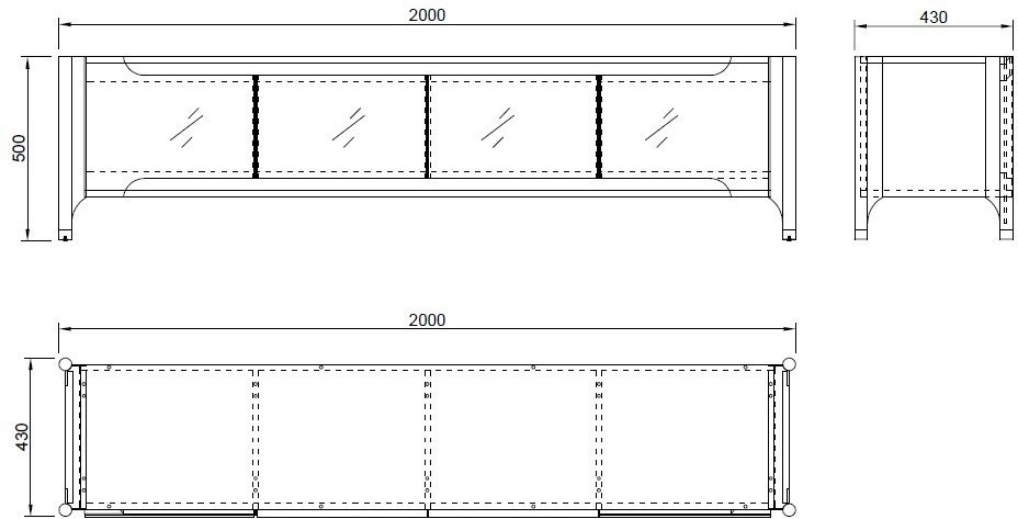 Тумба под телевизор Grimaldi 200*40*50см (TT-00009556)