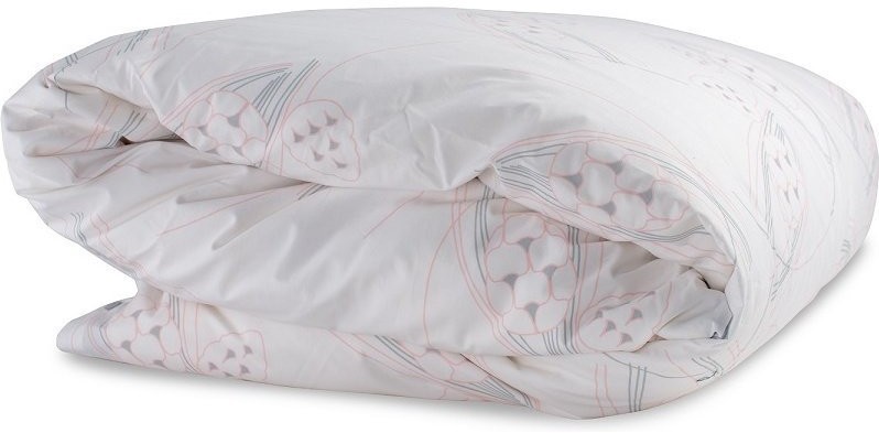 Пододеяльник из перкаля белого цвета с принтом Хвойное утро russian north, 200х220 см (67353)