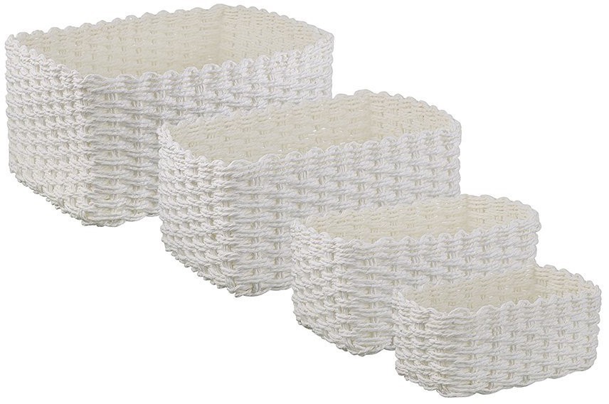 Корзина для хранения hagen, 34х22х15 см, белая (74849)