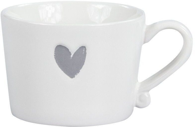 Bastion Collections Кружка White Нeart Grey RJ/MUG HEART GR