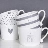 Bastion Collections Кружка White Нeart Grey RJ/MUG HEART GR