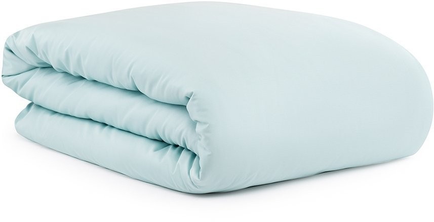 Комплект постельного белья полутораспальный из сатина голубого цвета из коллекции essential (70516)